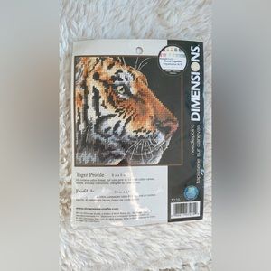 Dimensions tiger profile cross stitch